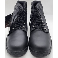 Kembla KS201 Steel Toe Cap Genuine Leather Lace Up Safety Boots Black Size 9