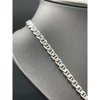 Mens 925 Sterling Silver Anchor Link Necklace