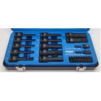 Kincrome 32 Piece 1/2 Inch Drive Metric Hex Impact Socket Set K28228