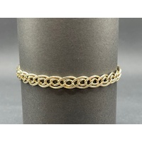 Ladies 9ct Yellow Gold Double Curb Link Bracelet