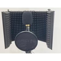 iSK Condenser Microphone with RF-2 Reflection Filter Stand and Headphones