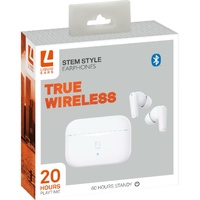 Liquid Ears True Wireless Stem Style Earphones White