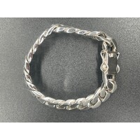 Mens 925 Sterling Silver Curb Link Chunky Bracelet (NEW)