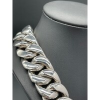 Necklace Chain 925 Solid Stirling Silver Chunky Cuban Link NEW