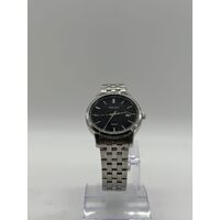 Seiko 6N42 00F0 Men s Stainless Steel Chrono Watch Black Dial Pre