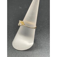 Ladies 9ct Yellow Gold Dante Diamond Ring Fine Jewellery Elegant Design