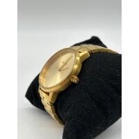 Nixon The Kensington Watch Movin Out Gold Case Steel Bracelet Band Gold Face