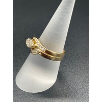 Ladies 18ct Yellow Gold Marquise Cut Diamond Ring (Pre-Owned)