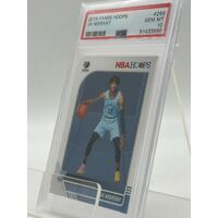 2019 Panini Hoops 259 JA Morant Memphis Grizzlies Rookie Basketball Card PSA 10