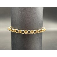 Ladies 9ct Yellow Gold Belcher Link Bracelet