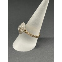 Ladies 14ct Yellow Gold Diamond Ring (Pre-Owned)