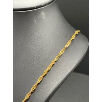 Ladies 21ct Yellow Gold Singapore Link Necklace (Pre-Owned)