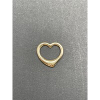 Ladies 9ct Yellow Gold Heart Pendant