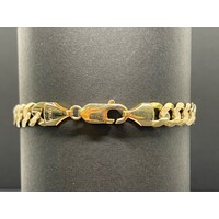 Unisex 9ct Yellow Gold Curb Link Bracelet