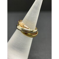 Ladies 18ct Three Tone Gold 3 in 1 Ring