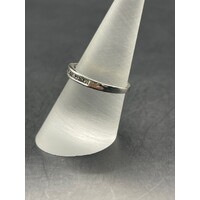 Ladies 9ct White Gold Diamond Stacker Ring