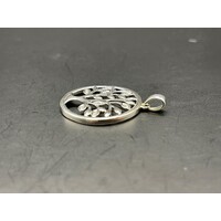 Ladies 9ct White Gold Tree Of Life Pendant