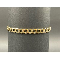 Mens 9ct Yellow Gold Curb Link Bracelet