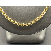 Ladies 18ct Yellow Gold Round Belcher Link Necklace