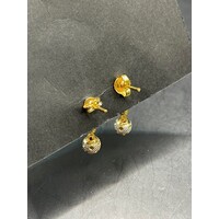 Ladies 21ct Yellow Gold Dangle Earrings