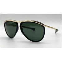 Ray-Ban Olympian Aviator RB2219 901/31 59 Unisex Sunglasses in Black and Green