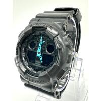 Casio G Shock GA-100C Analog Digital Display Men's Blue Black Resin Band Watch