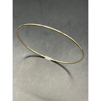 Ladies 14ct Yellow Gold Round Bangle