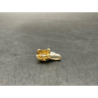 Ladies 9ct Yellow Gold Brown Gemstone Pendant