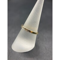 Ladies 9ct Yellow Gold Diamond Stacker Ring