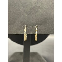 Ladies 9ct Yellow Gold Round Hoop Earrings