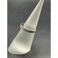 Ladies 18ct White Gold Diamond Stacker Ring