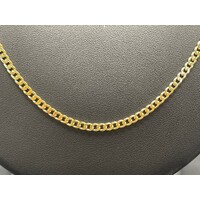 Unisex 9ct Yellow Gold Curb Link Necklace