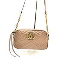 Gucci GG Marmont Matelassé Small Mini Crossbody Bag Dusty Pink with Certificate