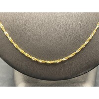 Ladies 18ct Yellow Gold Singapore Link Necklace