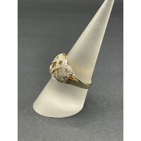 Ladies 9ct Yellow Gold Diamond Cluster Ring