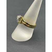 Ladies 18ct Yellow Gold Diamond Ring Set