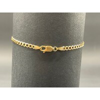 Mens 9ct Yellow Gold Curb Link Bracelet