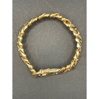 Mens 9ct Yellow Gold Chuncky Curb Link Bracelet