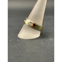 Unisex 9ct Two Tone Gold Diamond Ring