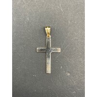 Unisex 10ct Yellow Gold Cross Pendant