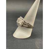 Ladies 14ct White Gold Diamond Cluster Ring