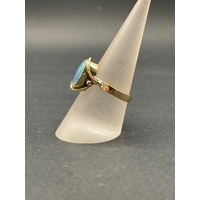 Ladies 9ct Yellow Gold Opal Gemstone Ring