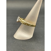 Ladies 14ct Yellow Gold Cubic Zirconia Ring