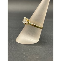 Ladies 14ct Yellow Gold Cubic Zirconia Ring