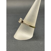 Ladies 9ct Yellow Gold Diamond Cluster Ring