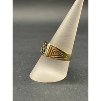 Mens 9ct Yellow Gold Ring