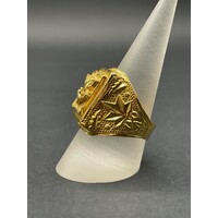 Mens 21ct Yellow Gold Eagle Ring