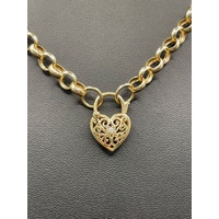 Ladies 9ct Yellow Gold Belcher Link Necklace