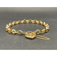 Ladies 9ct Yellow Gold Belcher Link Bracelet