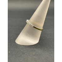 Ladies 9ct Yellow Gold Diamond Stacker Ring